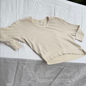 Offline by Aerie size LG ribbed ladies long sleeve cream shirt comfy!!!
